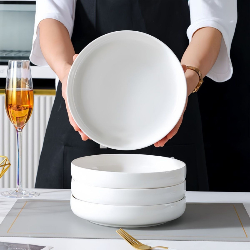 وعاء سلطة سيراميك أبيض عميق 8  - مراجعة Kitchen Appliances In White وسعره