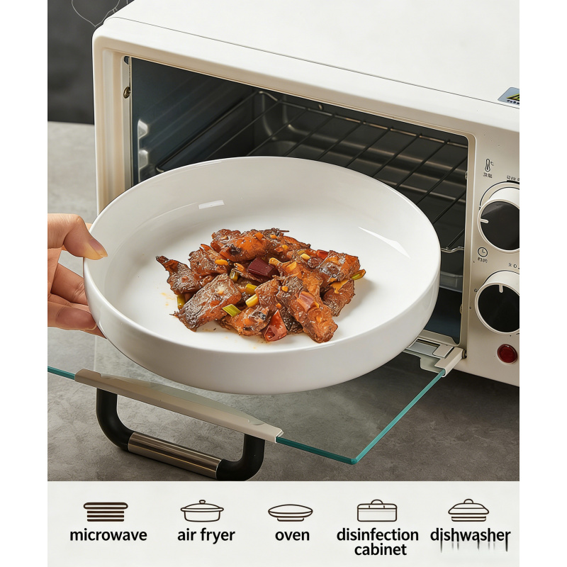 وعاء سلطة سيراميك أبيض عميق 8  - مراجعة Kitchen Appliances In White وسعره