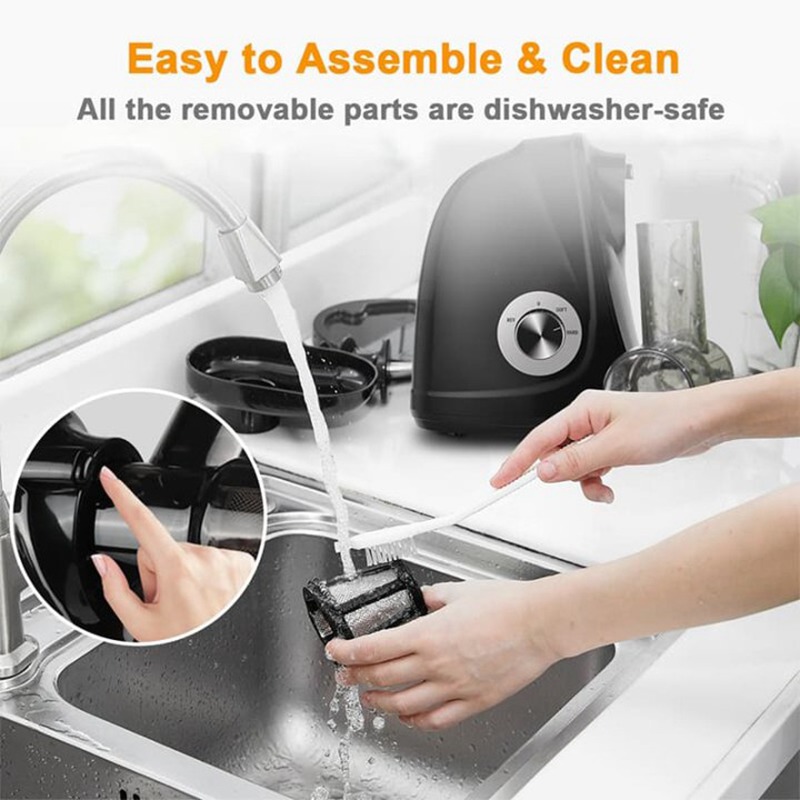 عصارة بطيئة أفقية سوداء عالية  - مراجعة Kitchen Appliances Wholesale وسعره